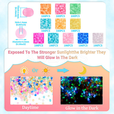 1200Pcs 12 Colors 6/0 Luminous Glass Seed Beads SEED-TA0001-51-1