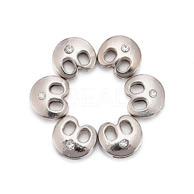 Letter Slider Beads for Watch Band Bracelet Making X-ALRI-O012-B-NR-1