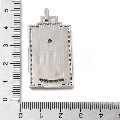 Brass Micro Pave Cubic Zirconia Pendants with Enamel KK-H458-01P-08-1