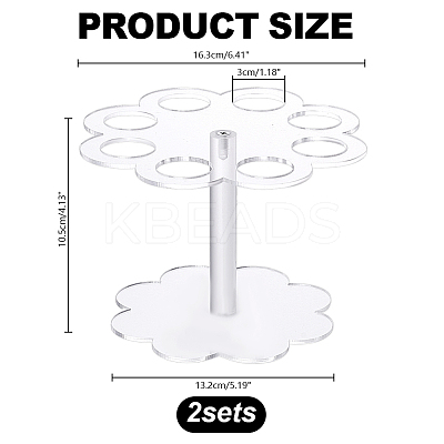 Acrylic 8-Hole Ice Cream Display Stands ODIS-WH0078-58-1