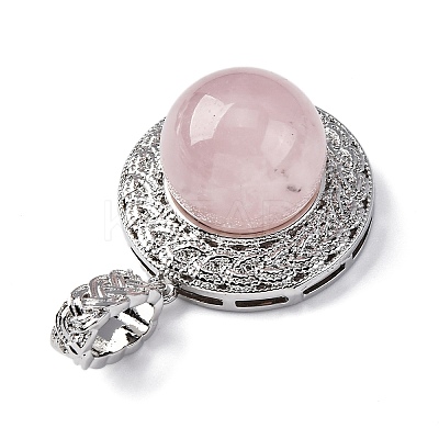 Natural Rose Quartz Pendants G-K339-04P-05-1