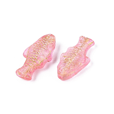Baking Paint Transparent Glass Beads DGLA-N018-22F-1