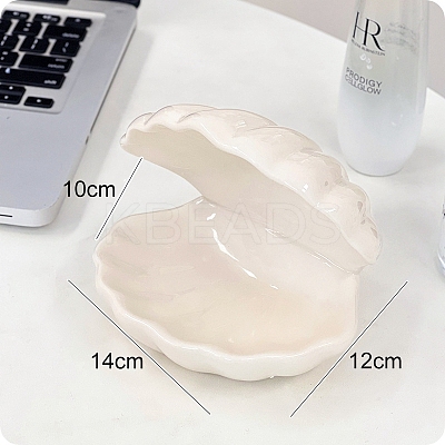 Shell Shape Ceramics Jewelry Plates PW-WGF2745-02-1