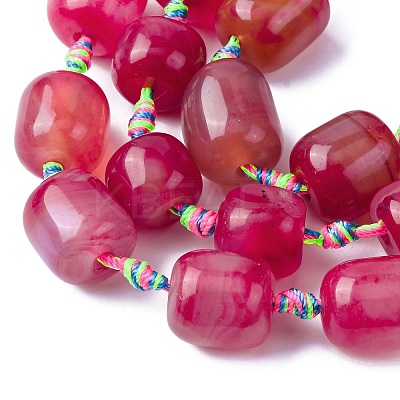 Natural Agate Beads Strands G-P605-G01-01-1