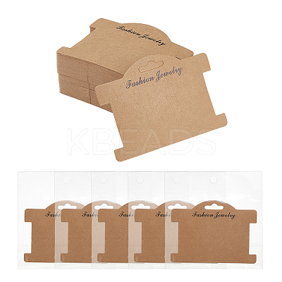 100Pcs Paper Bracelet Display Cards CDIS-WH0027-11B-02-1