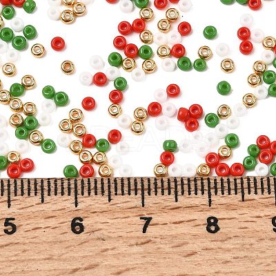 4 Colors 11/0  Christmas MIYUKI Round Rocailles Seed Beads SEED-X0058-19-1