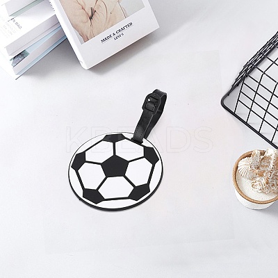 2Pcs Sports Ball Style PVC Luggage Tag AJEW-DJ0004-63A-1
