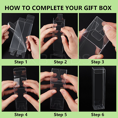 Rectangle PVC Packaging Boxes CON-WH0099-30B-1