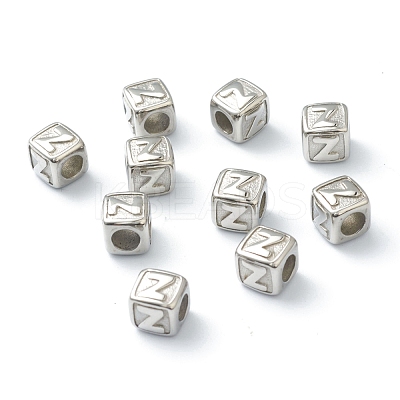 Tarnish Resistant 304 Stainless Steel European Beads STAS-H145-01Z-P-1