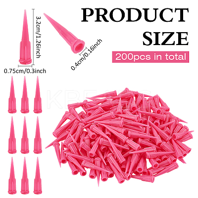 200Pcs Plastic Needles AJEW-BC0007-99B-1