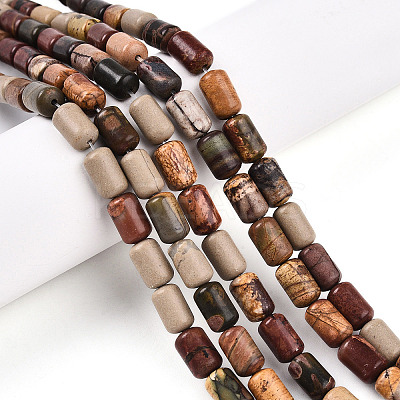 Natural Picasso Jasper/Polychrome Jasper Beads Strands G-N346-01B-05-1