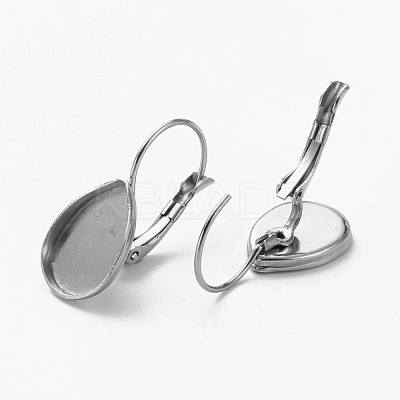 Tarnish Resistant 304 Stainless Steel Leverback Earring Findings STAS-L253-007A-P-1