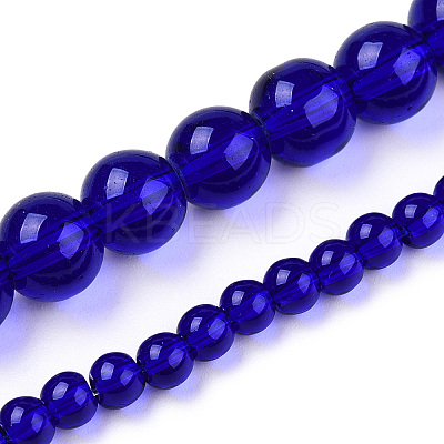 Transparent Glass Beads Strands X-GLAA-T032-T8mm-15-1