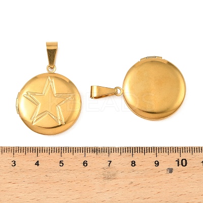 316 Stainless Steel Locket Pendants STAS-K321-17G-1