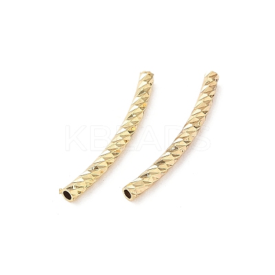 Brass Curved Tube Beads KK-Z118-02G-1