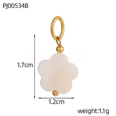 Natural Shell Pendants SHEL-OY009-82G-1