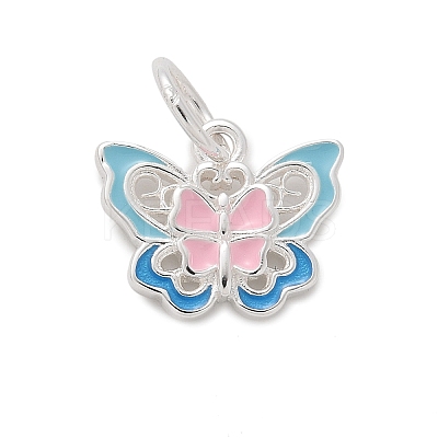 925 Sterling Silver Enamel Butterfly Charms STER-D300-28P-03-1
