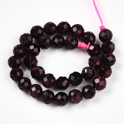 Natural Garnet Beads Strands G-S345-6mm-37-1