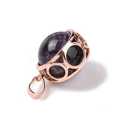 Natural Amethyst Pendants G-A212-01RG-02-1