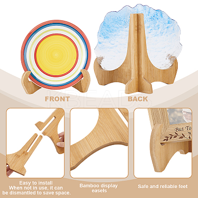 Bamboo Display Easels for Photo Frame ODIS-WH0061-94-1