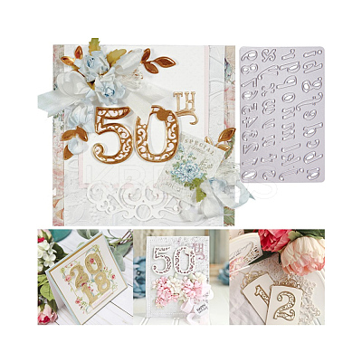 Letter and Number Frame Metal Cutting Dies Stencils DIY-PH0019-28-1