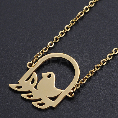 201 Stainless Steel Pendant Necklaces NJEW-S105-JN512-2-1