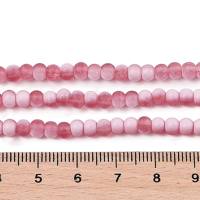 Frosted Crackle Glass Beads Strands GLAA-U001-4mm-M13-1