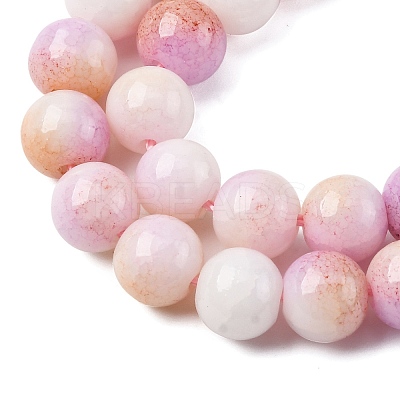 Ombre Effect Dyed Glass Beads Strands X-GLAA-T031-01O-05-1