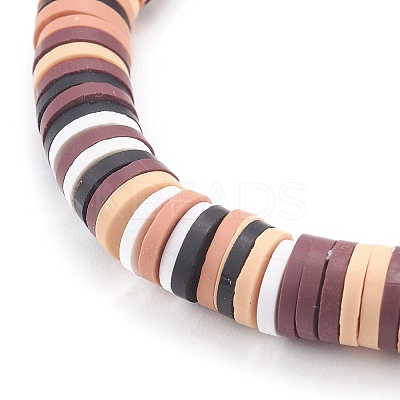 Polymer Clay Heishi Beaded Stretch Bracelets BJEW-JB06026-05-1