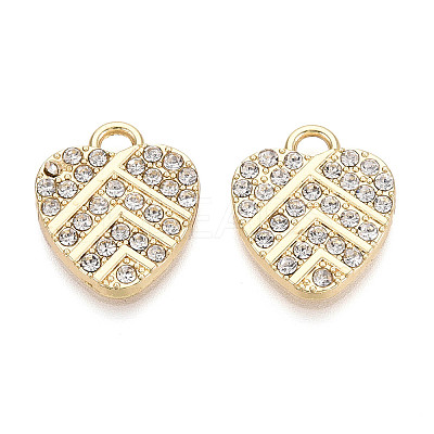 Alloy Rhinestone Pendants FIND-N008-13KCG-1