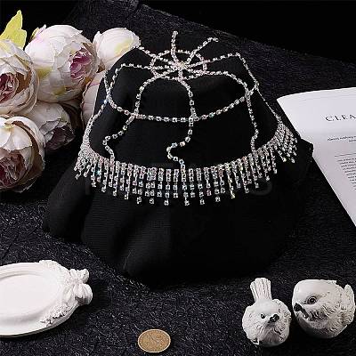 Alloy Rhinestone Mesh Headbands OHAR-WH20007-05P-01-1