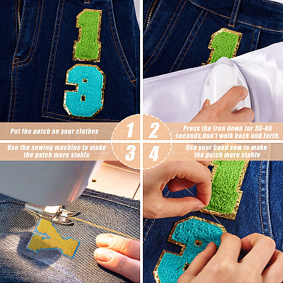 39Pcs 39 Style Computerized Embroidery Cloth Iron on/Sew on Patches DIY-FW0001-17-1