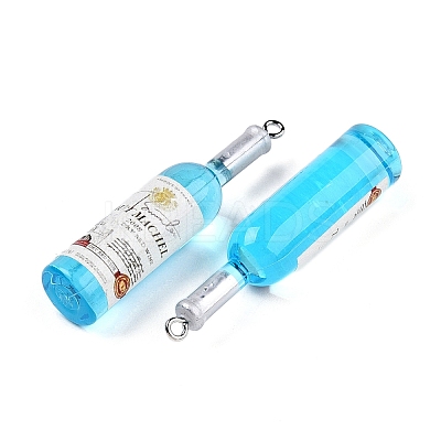 Resin Big Pendants LS-RESI-WH0008-37E-1