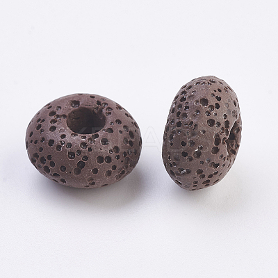 Natural Dyed Lava Rock European Beads G-E477-A10-1