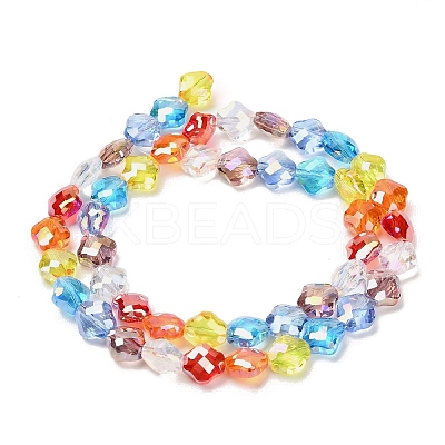 Electroplated Glass Beads Strands EGLA-P067-04A-02-1