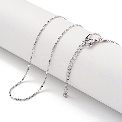 Non-Tarnish 304 Stainless Steel Serpentine Chain Necklaces NJEW-R266-07P-1