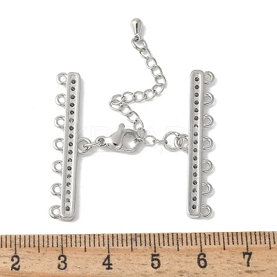 Brass Clear Cubic Zirconia Chain Extender LS-KK-F893-10P-1