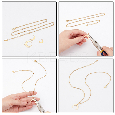 12Pcs 2mm 304 Stainless Steel Necklaces NJEW-BBC0001-02-1