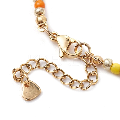 Natural Pearl & Seed Beaded Necklace NJEW-JN04649-01-1
