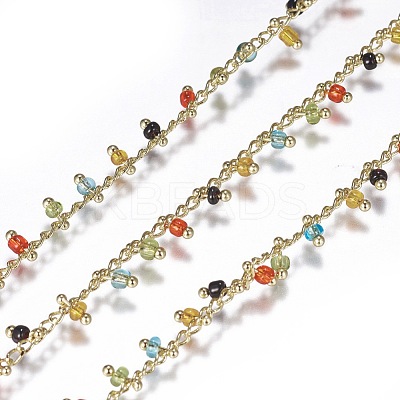 Handmade Seed Beaded Chains CHC-N016-06I-1