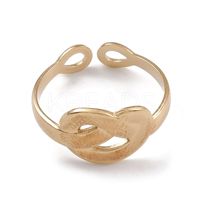 Ion Plating(IP) 304 Stainless Steel Cuff Rings RJEW-G285-78G-1