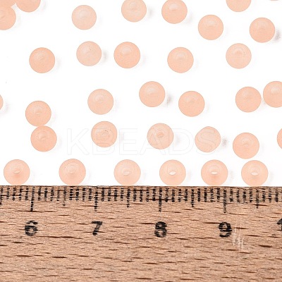 FGB Frosted Transparent Glass Seed Beads SEED-N013-02A-04-1