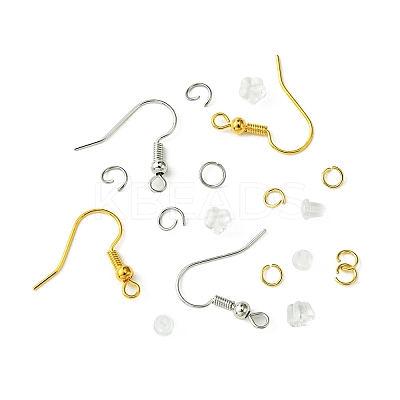 28G 6 Styles Brass Earring Hooks DIY-FS0006-09-1
