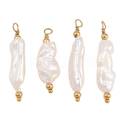 Natural Baroque Keshi Pearl Pendants PA-CBA0A45-05G-1