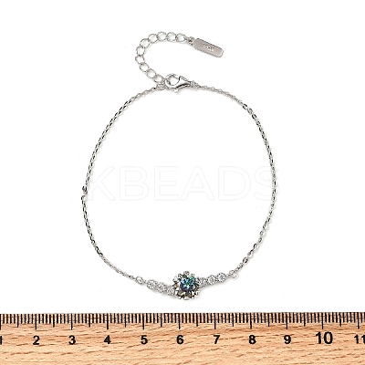 925 Sterling Silver Link Bracelets BJEW-D346-03B-P-1