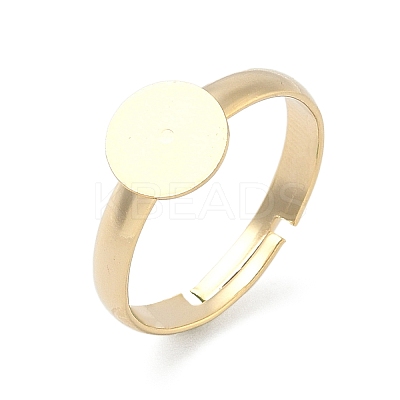 Adjustable Brass Pad Ring Settings KK-K414-10C-G-1