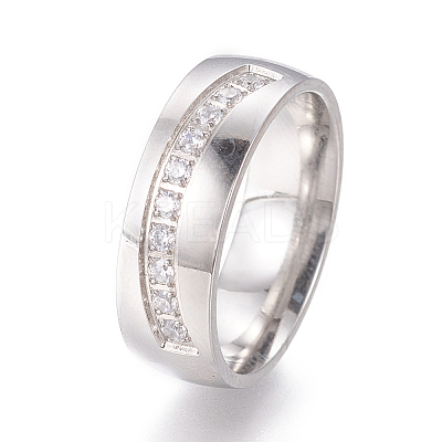 304 Stainless Steel Finger Rings X-RJEW-F098-15P-1