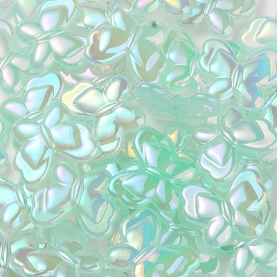 UV Plating Rainbow Iridescent Imitation Jelly Acrylic Beads OACR-K003-012A-1