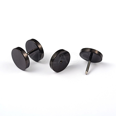 Flat Round 304 Stainless Steel Barbell Cartilage Earrings EJEW-L164-07-1