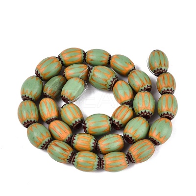 Handmade Millefiori Glass Barrel Beads LA-N002-06D-1